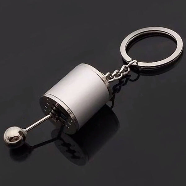 Creative Cool Keychain with Six-Speed Manual Transmission Shift Lever and Key Ring, Best Gift for the Car Lover