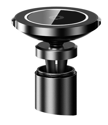 Sleek 360° Magnetic Car Mount with QI Wireless Charging