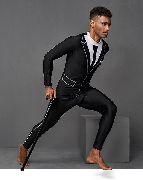 Men Full Body Long Sleeve Long Pants Diving Suit, For Surfing, Swimming, Boarding & Hiking