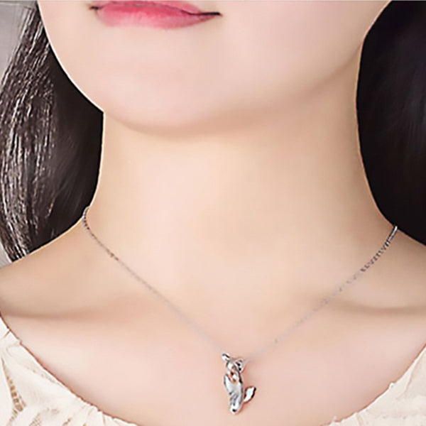 Whale Silver Couple Clavicle Chain