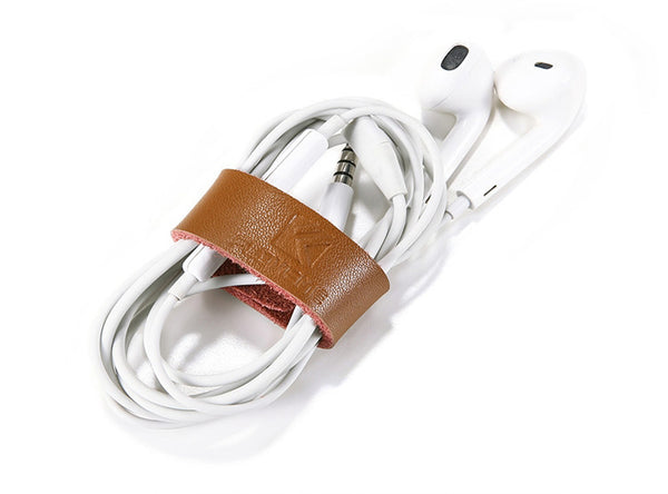 Secure and Organize Cables with Genuine Leather Cable Organizer