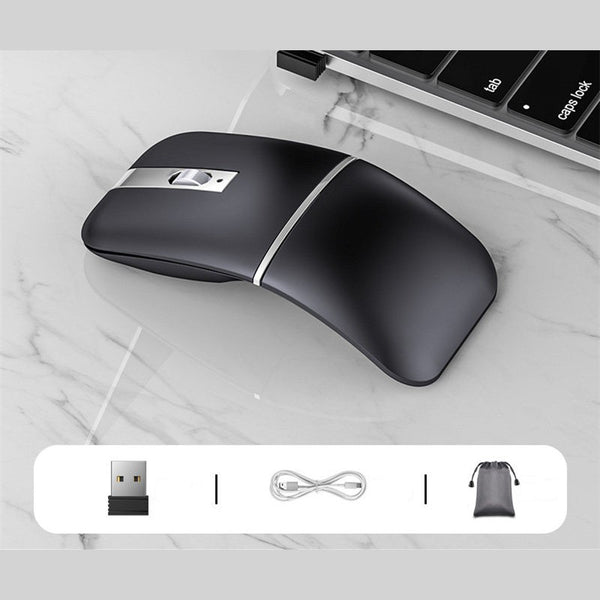 Portable Ergonomic Wireless Mouse with 2 Connection Modes, 3 DPI & Sil ...