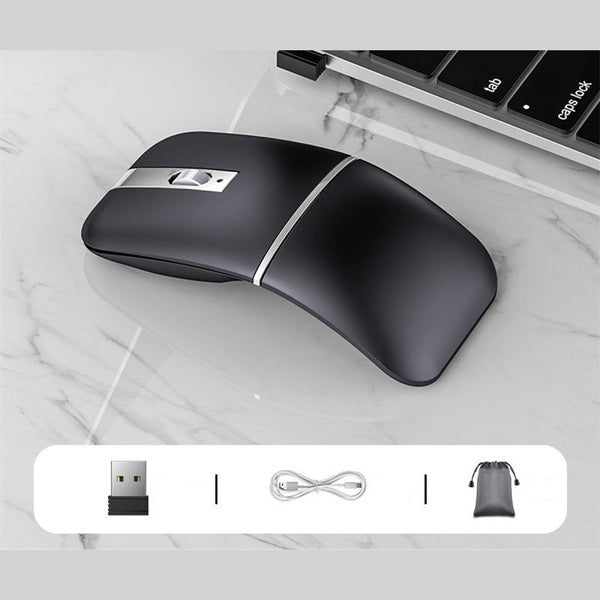 Portable Ergonomic Wireless Mouse with 2 Connection Modes, 3 DPI & Silent Click, for Home & Office