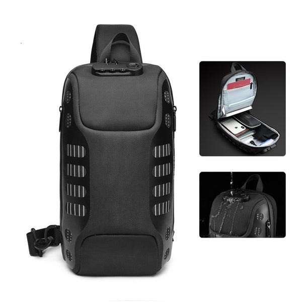 Anti-Theft Water-Resistant Sling Bag, for Biking, Walking, Travel