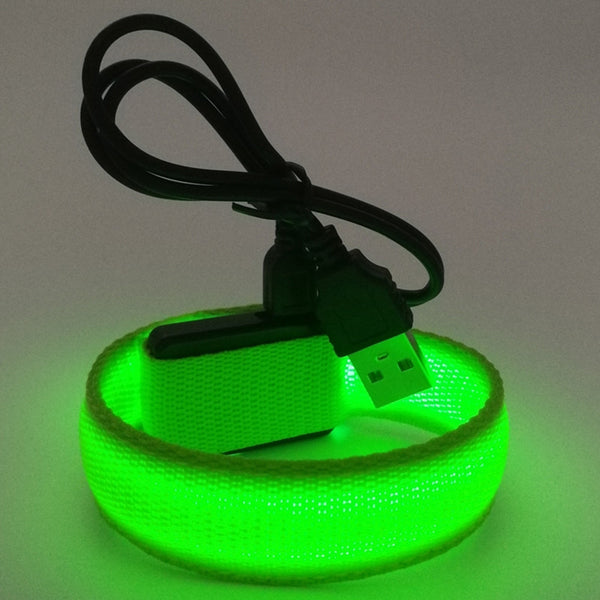 Rechargeable LED Light-Up Bracelet, for Holidays Party, Running, Cycling, Fishing, Concerts (2-Pack)