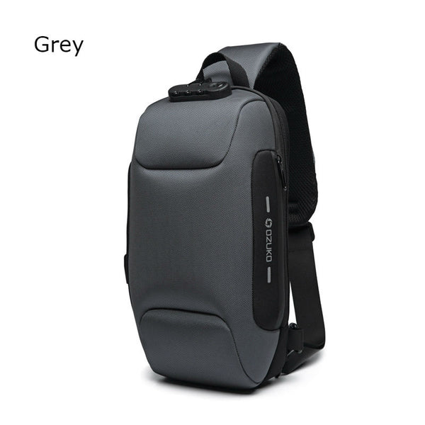 Anti-Theft Laptop Backpack w/ USB Charging Port and Small Sling