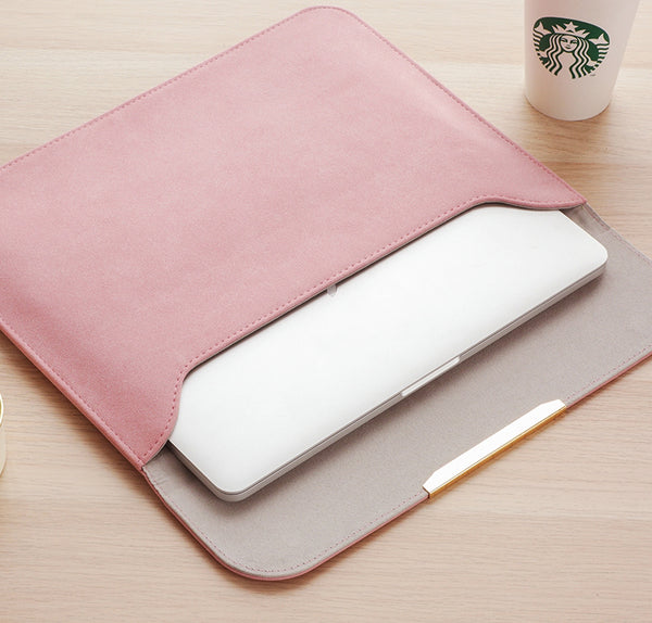 Portable Ultra-thin Laptop Sleeve Cover, with Slim Design, Delicate Fluff and Invisible Magnetic Buckle