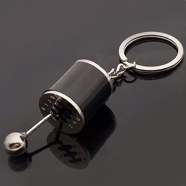 Creative Cool Keychain with Six-Speed Manual Transmission Shift Lever and Key Ring, Best Gift for the Car Lover