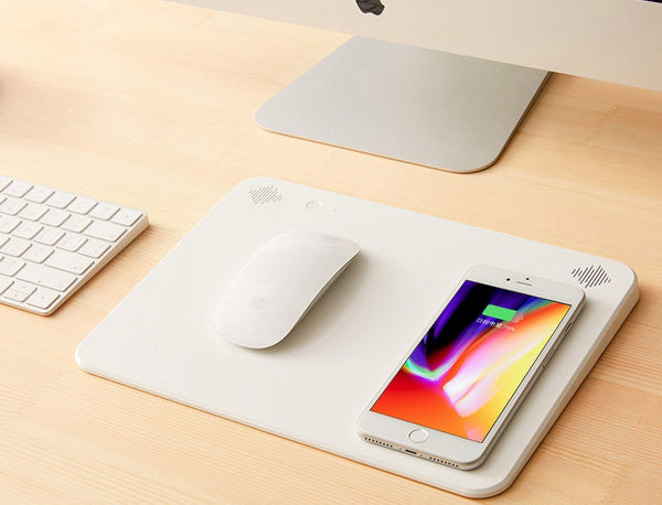 A Genius Mouse Pad That Is Also a Bluetooth Speaker, Power Bank & Wireless Charging Pad