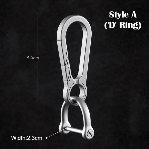 Titanium Alloy Keychain with Soft Rubber Washer, Bottle Opener Design, Key Rings of Different Shapes, Lightweight, High Strength & High Hardness