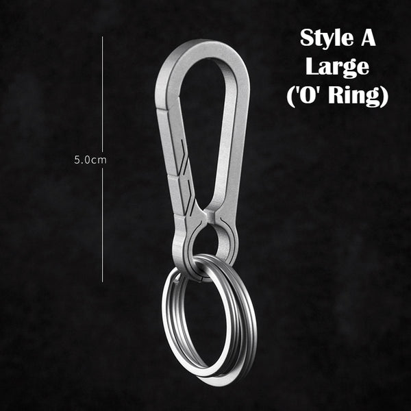 Titanium Alloy Keychain with Soft Rubber Washer, Bottle Opener Design, Key Rings of Different Shapes, Lightweight, High Strength & High Hardness