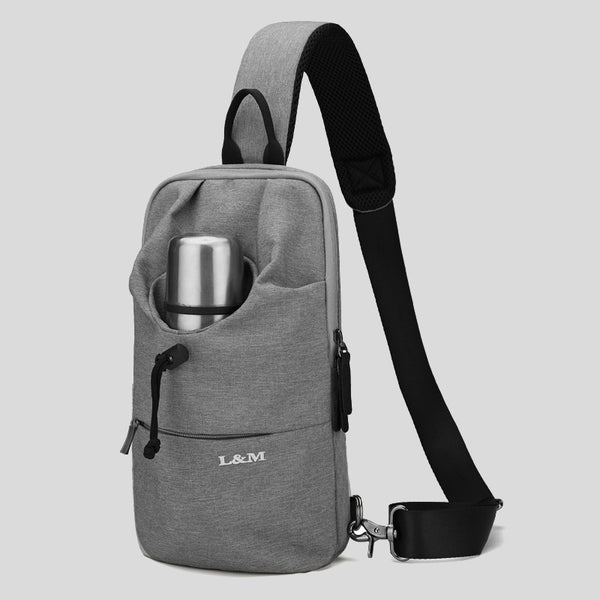 Portable Waterproof Sling Bag with Cup Holder, for Travel, Biking, Gym & More