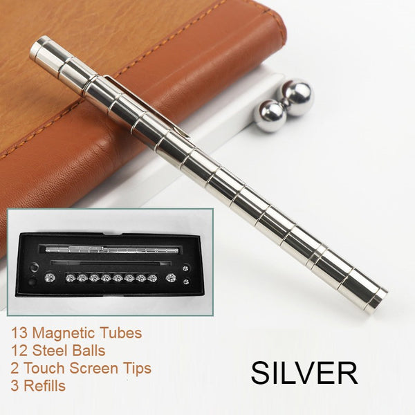 Multifunction Magnetic Metal Ballpoint Pen, Gift for Kids or Friends