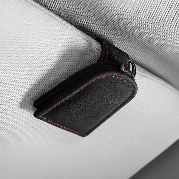 Universal Car Visor Sunglass Holder with Card Slot, with Sleek & Compact Design