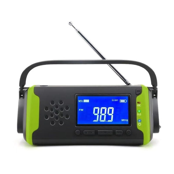 Rechargeable Hand Crank Emergency Radio, with LED Flashlight, SOS Alarm, 4000mAh Power Bank, for Hiking, Camping