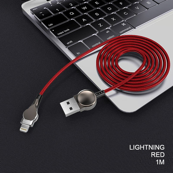 Magnetic Charging Cable. with 2.4A Fast Charging, Strong Magnetic, 180° Rotatable, Support Data Transfer, for iPhone & Android