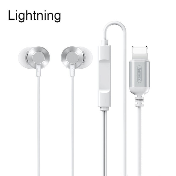 In-Ear Wired Earbuds with Microphone, with Type-C / Lightning Jack, for Phone, Laptop & Tablet