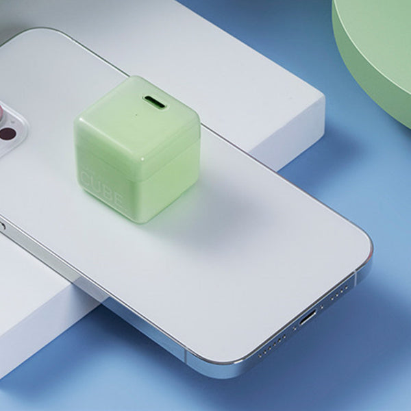 Mini Cube 20W Fast Charging Wall Charger, with Foldable Plug & Compact Size, for iPhone & Android Devices