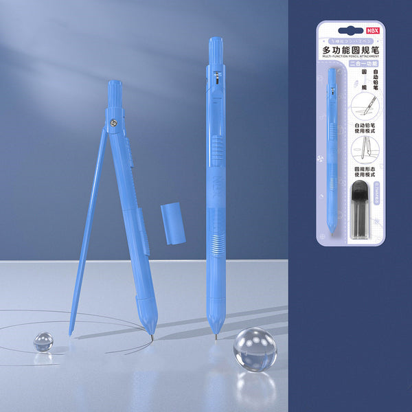 2-in-1 Drafting Compass with Built-in Mechanical Pencil, for Precise Measurements and Drawing