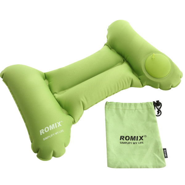 Ultralight Ergonomic Inflatable Camping Travel Pillow, for Neck & Lumbar Support