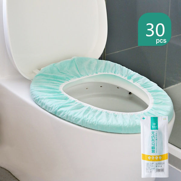 Disposable Toilet Seat Covers, with 360° Coverage, Individually Packed, Non-woven Material and Waterproof PE Film, for Travel and Public Restrooms