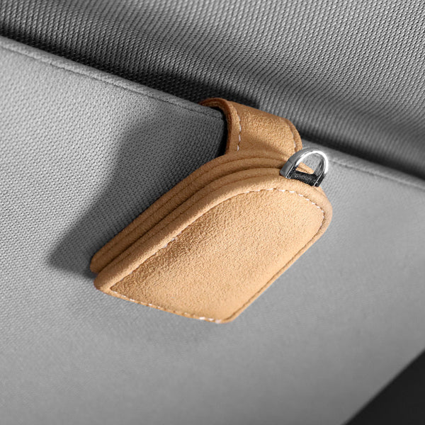 Universal Car Visor Sunglass Holder with Card Slot, with Sleek & Compact Design
