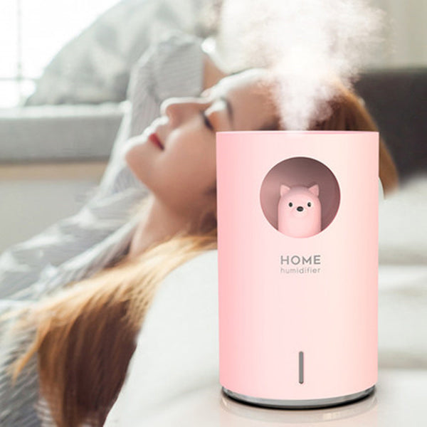 Portable Humidifier with Adjustable Mist Mode, Large Capacity Water Tank, 7-Color LED Light and Auto Shut-off Design, for Bedroom, Home, Office
