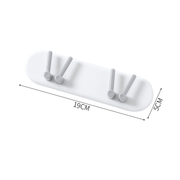 Punch-Free Toothbrush Hook Rack, with Strong Adhesive, for Kitchen, Bathroom, Office & More (2-Pack)