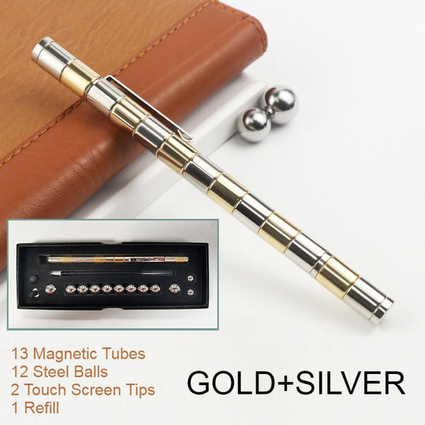 Multifunction Magnetic Metal Ballpoint Pen, Gift for Kids or Friends