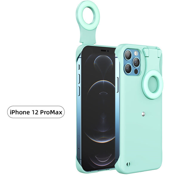 Light-up Selfie Phone Case, with LED Ring Light & Dust Plug, for Tiktok, Live Streaming, Selfie & More