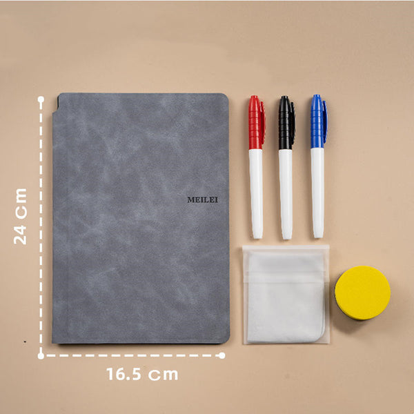 Leather Erasable Whiteboard Notebook