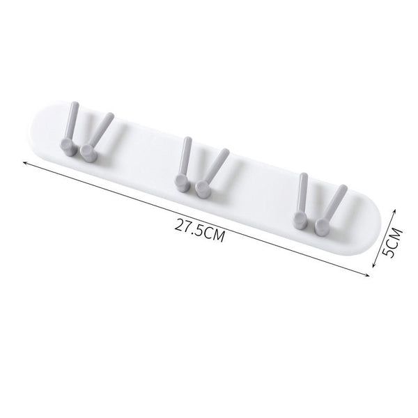 Punch-Free Toothbrush Hook Rack, with Strong Adhesive, for Kitchen, Bathroom, Office & More (2-Pack)