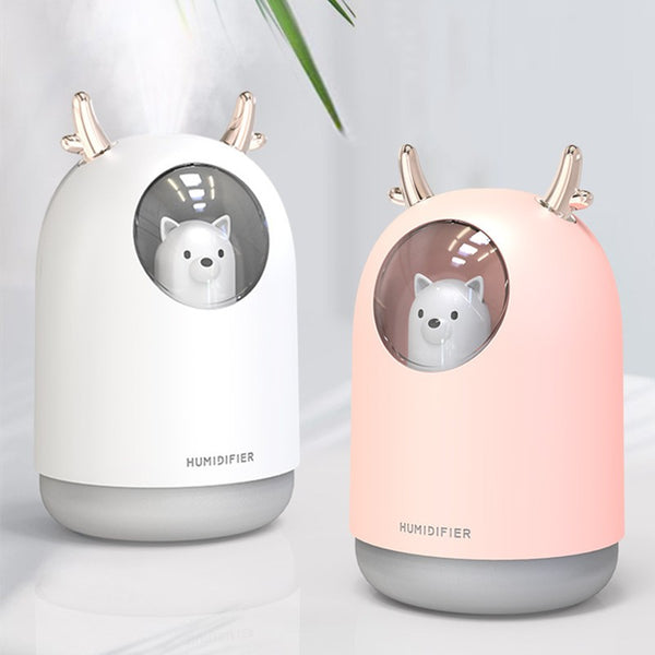 Portable Humidifier with Adjustable Mist Mode, Large Capacity Water Tank, 7-Color LED Light and Auto Shut-off Design, for Bedroom, Home, Office