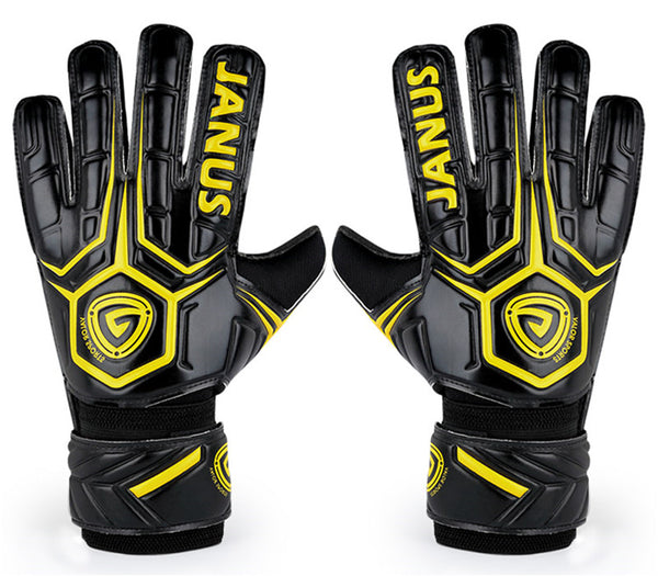 Goalkeeper Gloves with Finger Support, Anti-Slip Palm and Soft PU Hand Back, for Men & Women, Youth & Adult