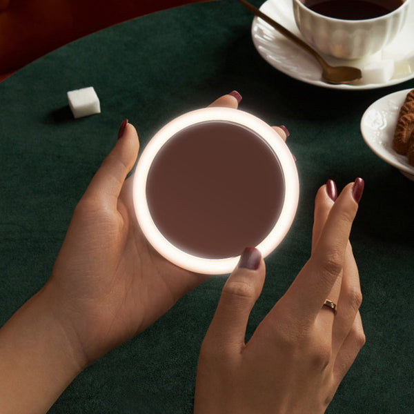 Smart Portable Makeup Mirror With Led Light