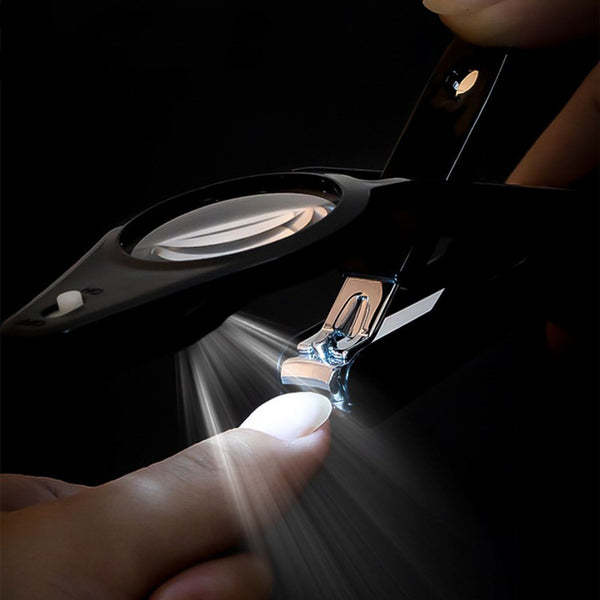 Magnifying Glass Led Splash-Proof Nail Clipper