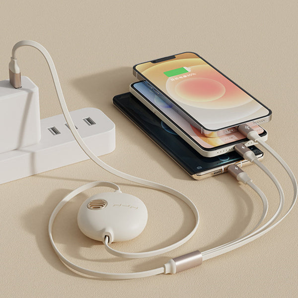 Multifunctional Universal Stretchable 3-In-1 Charging Cable