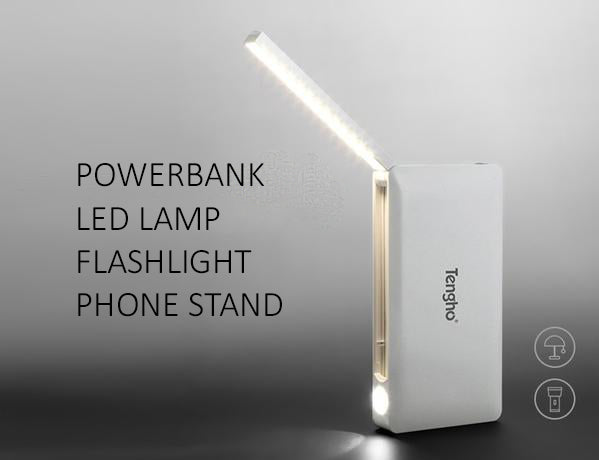 A Genuine & Genius Multitasker - Power Bank, LED Lamp, Flashlight & Phone Stand with Magical All-in-one Cable