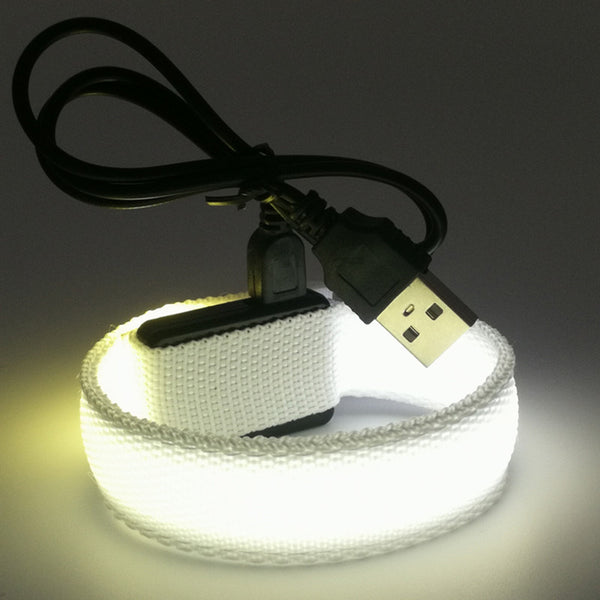 Rechargeable LED Light-Up Bracelet, for Holidays Party, Running, Cycling, Fishing, Concerts (2-Pack)