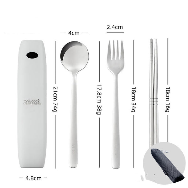 Portable Cutlery Set With UV Disinfection For Killing Bacteria