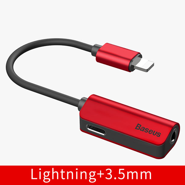 Lightning to Lightning/3.5mm Headphone Jack Adapter - Charge Your iPhone and Listen to Music!