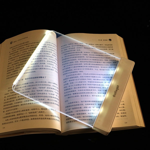 Night Vision Reading Panel: Slim Page LED Light Book Reading Lamp